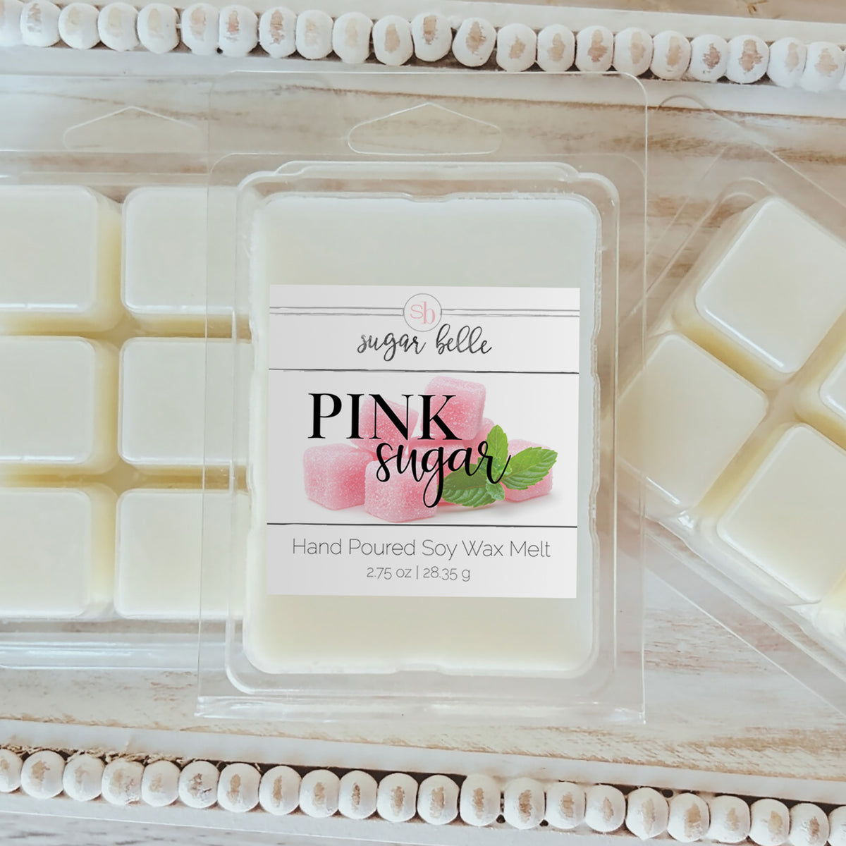 Pink Sugar Wax Melts | Scented Soy Wax Cubes
