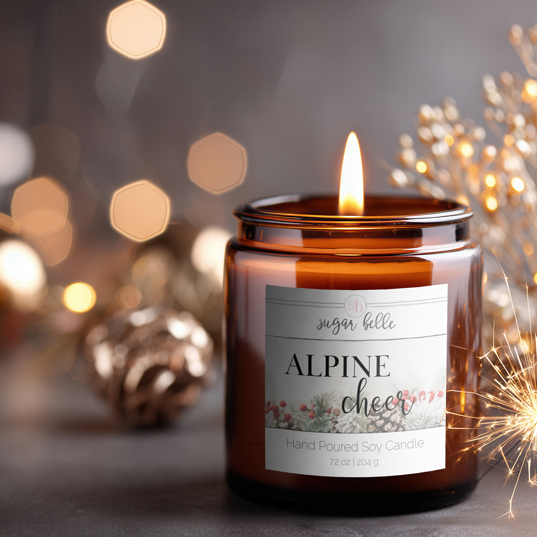 Alpine Cheer Soy Candle | Amber Jar