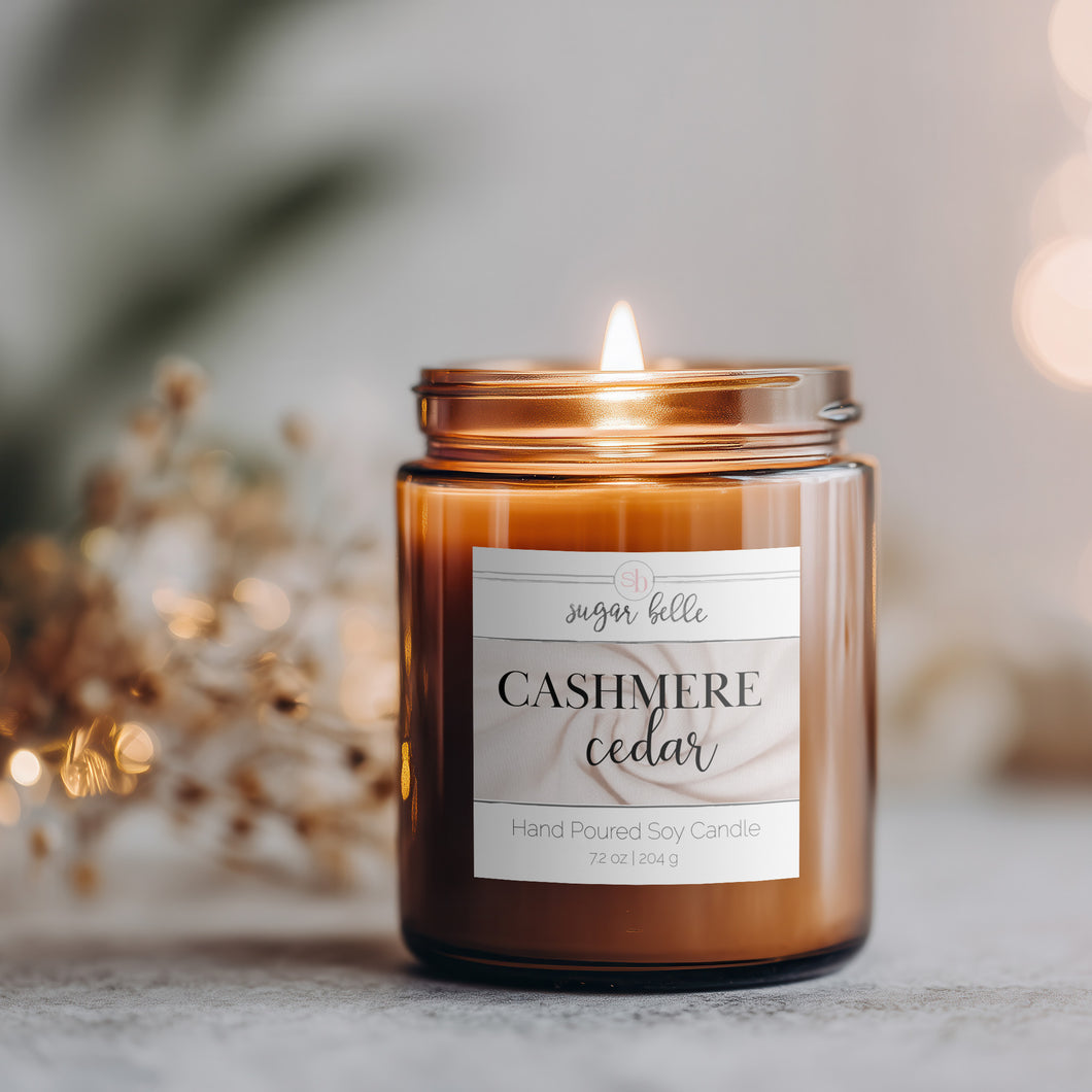 Cashmere Cedar Soy Candle | Amber Jar
