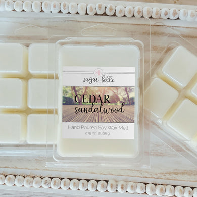 Cedar Sandalwood Scented Soy Wax Melts