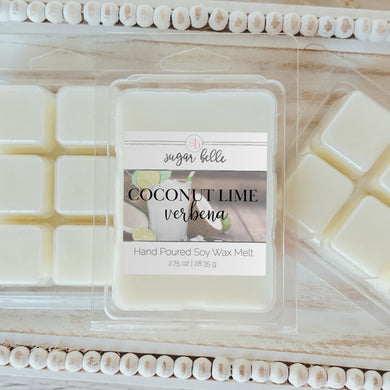 Coconut Lime Verbena Scented Soy Wax Melts