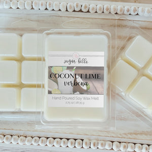 Coconut Lime Verbena Scented Soy Wax Melts