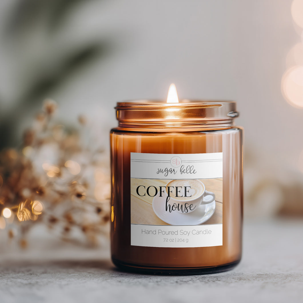 Coffee House Soy Candle | Amber Jar