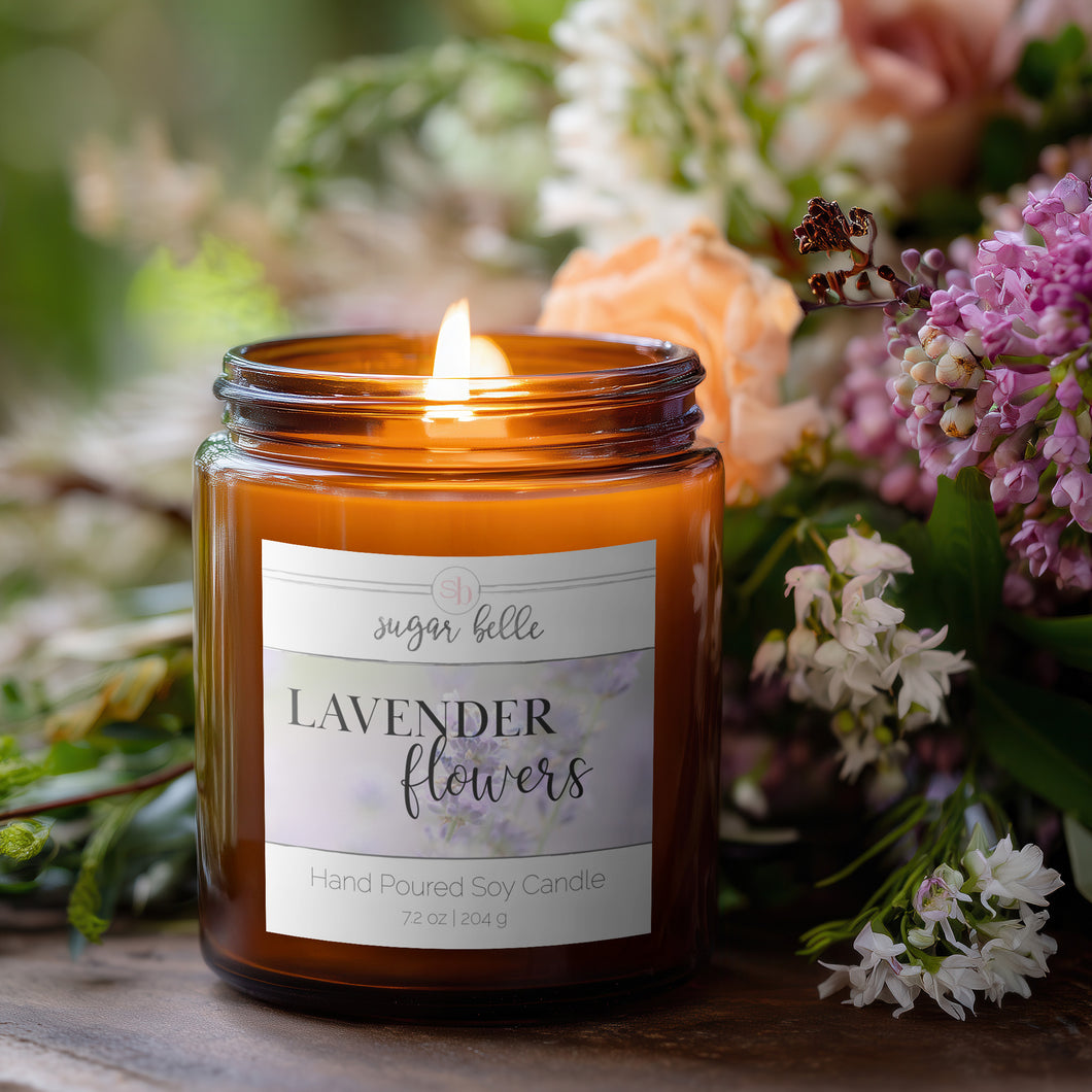 Lavender Soy Candle | Amber Jar