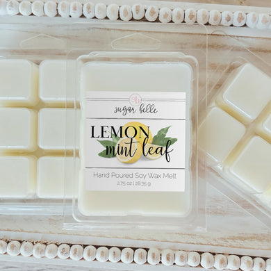 Lemon Mint Leaf Scented Soy Wax Melts