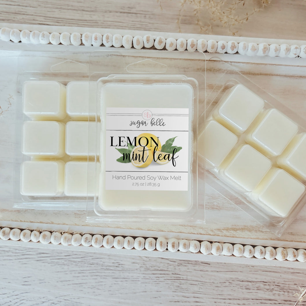 Lemon Mint Leaf Scented Soy Wax Melts