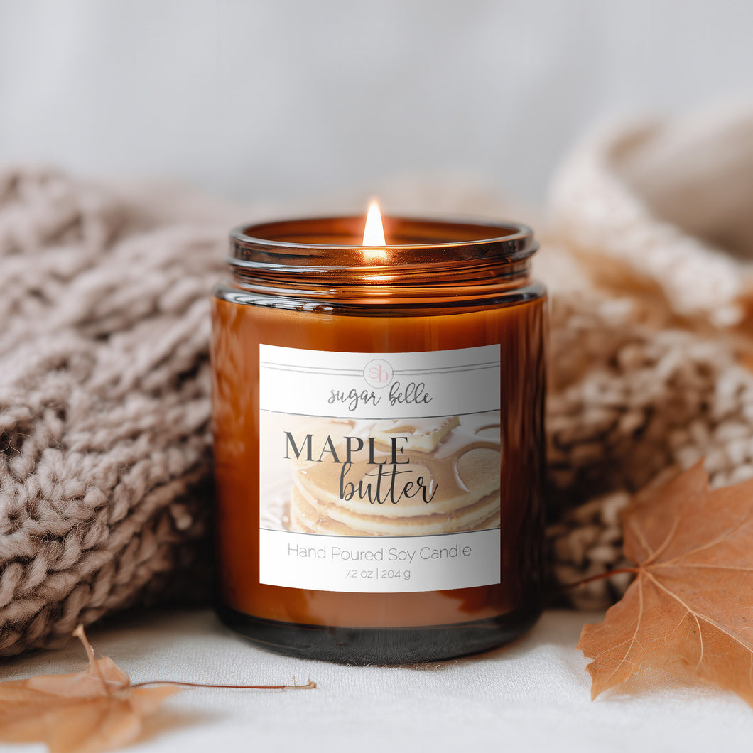 Maple Butter Soy Candle | Amber Jar