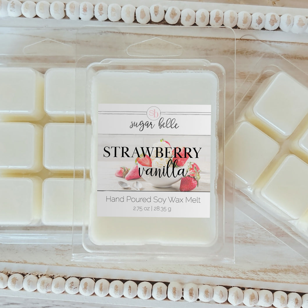 Strawberry Vanilla Scented Soy Wax Melts