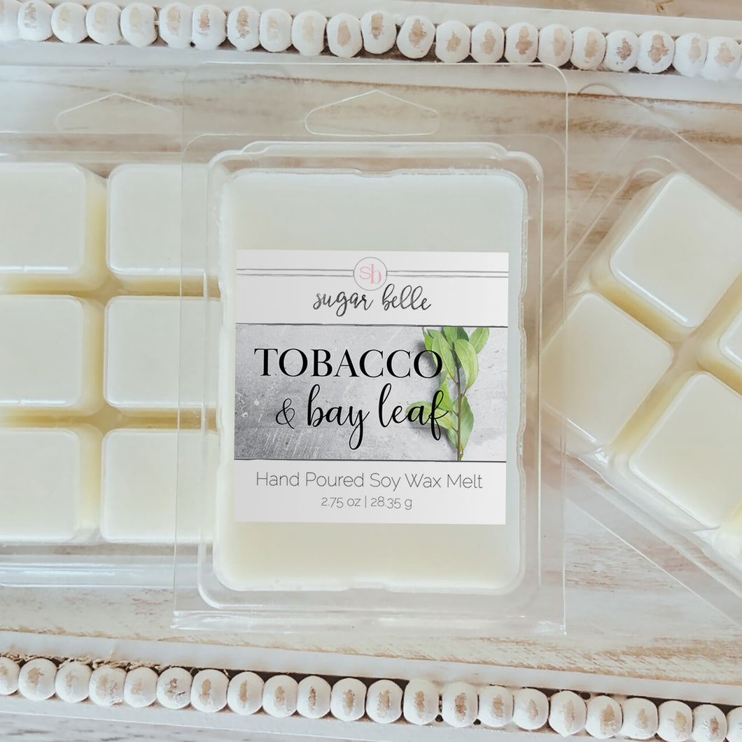 Tobacco & Bay Leaf Scented Soy Wax Melts