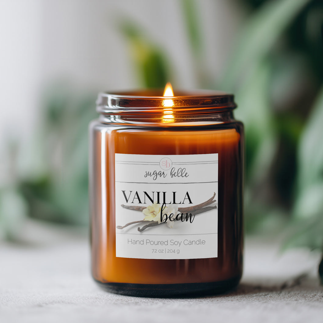 Vanilla Bean Soy Candle | Amber Jar
