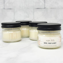 Basil, Sage & Mint Scented Soy Candles | Mason Jars