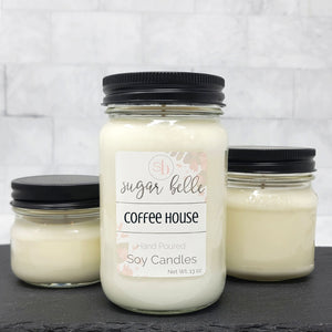 Coffee House Scented Soy Candles | Mason Jars
