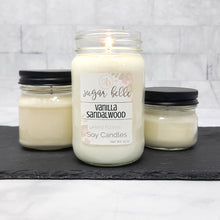 Vanilla Sandalwood Scented Soy Candles | Mason Jars